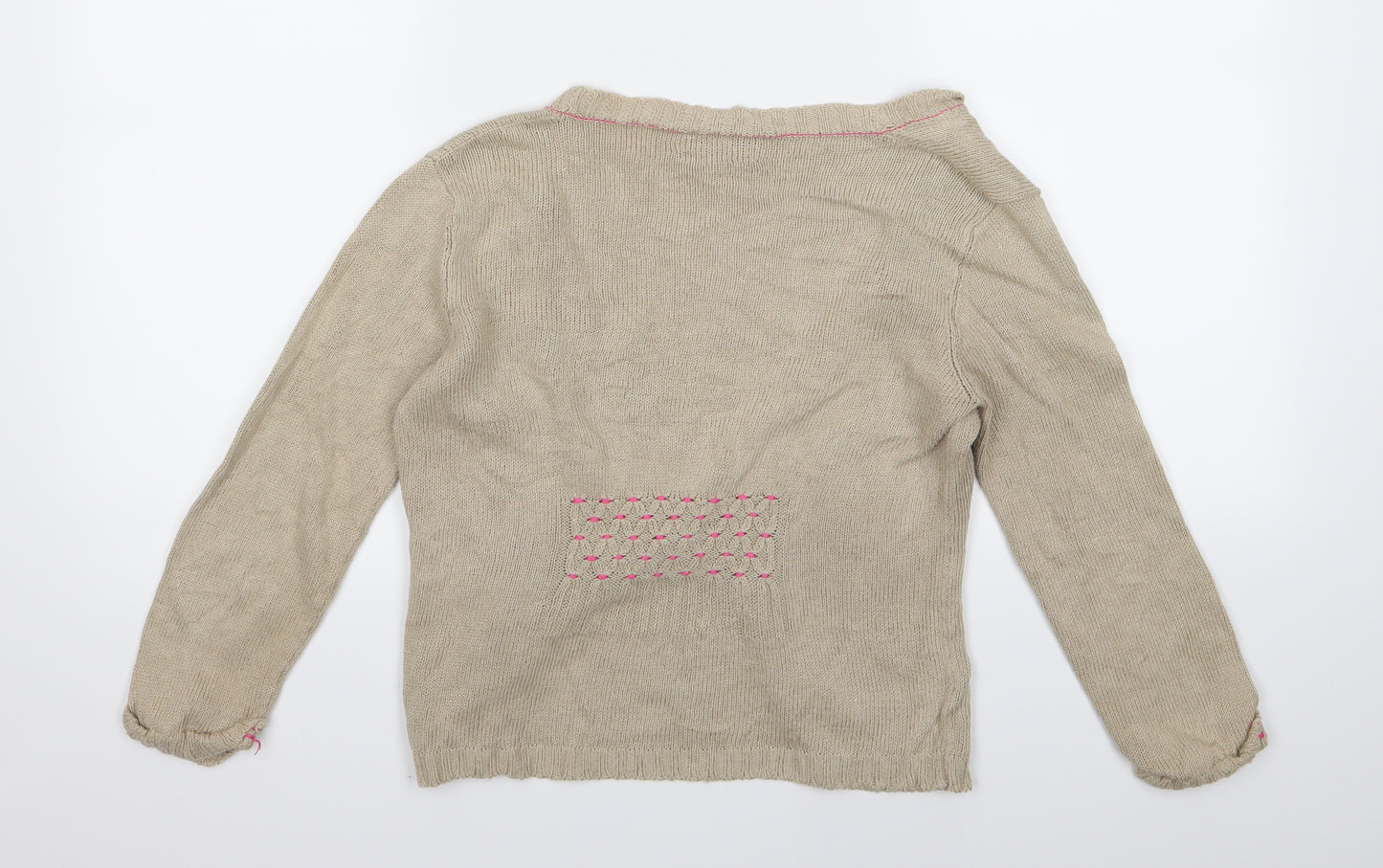 Quinton & Chadwick Womens Brown  Knit Cardigan Jumper Size S