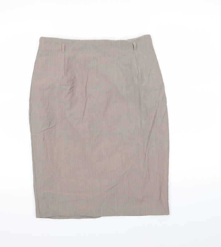 Marks and Spencer Womens Green Rayon A-Line Skirt Size 12