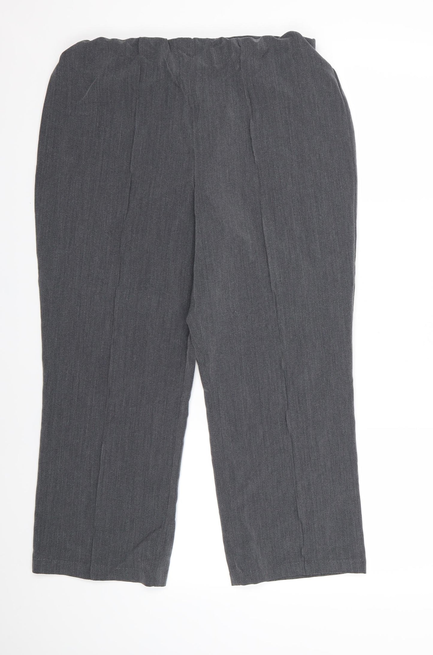 BM Casual Womens Grey  Rayon Dress Pants Trousers Size 14 L23 in