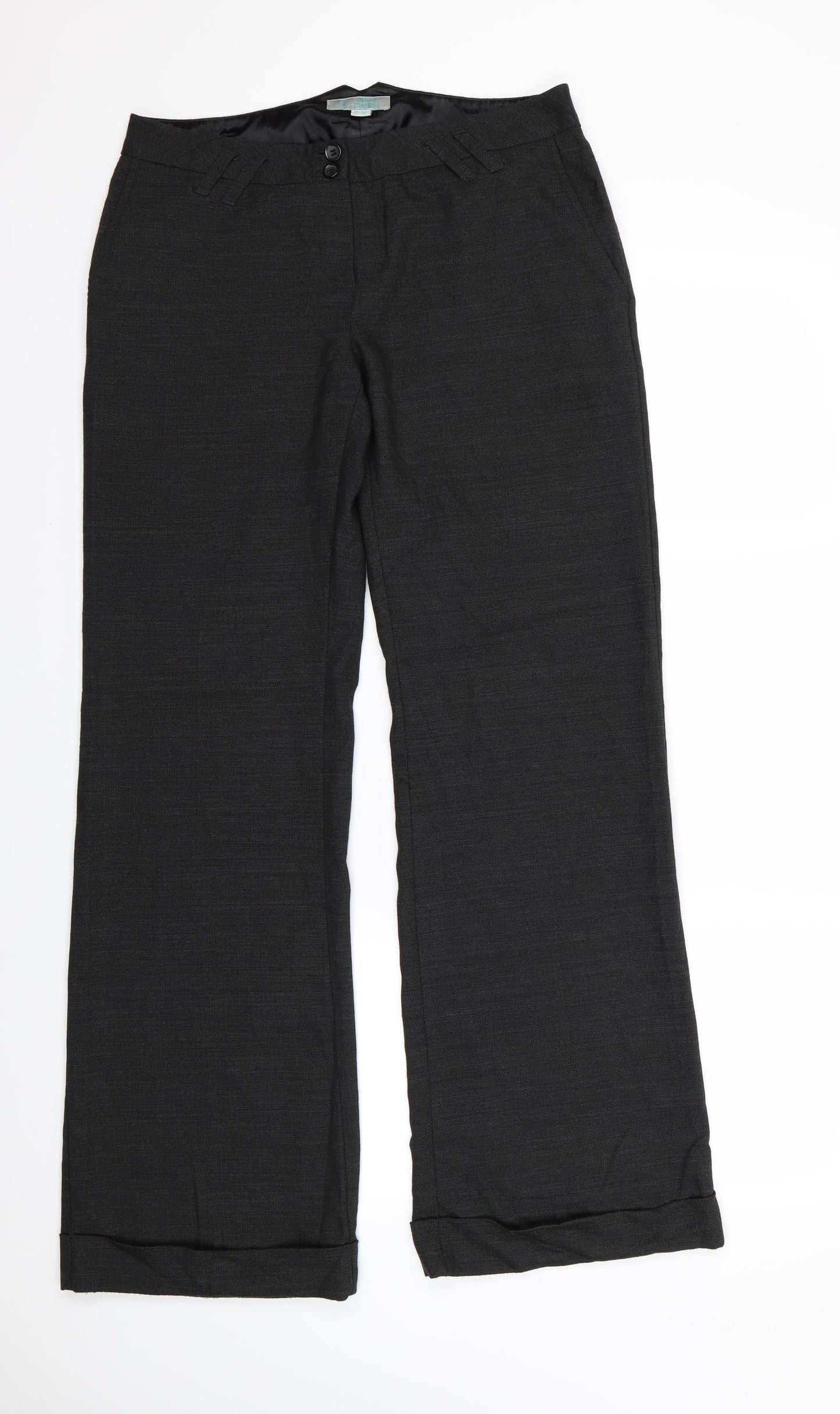 Monsoon Womens Grey  Rayon Dress Pants Trousers Size 12 L31 in