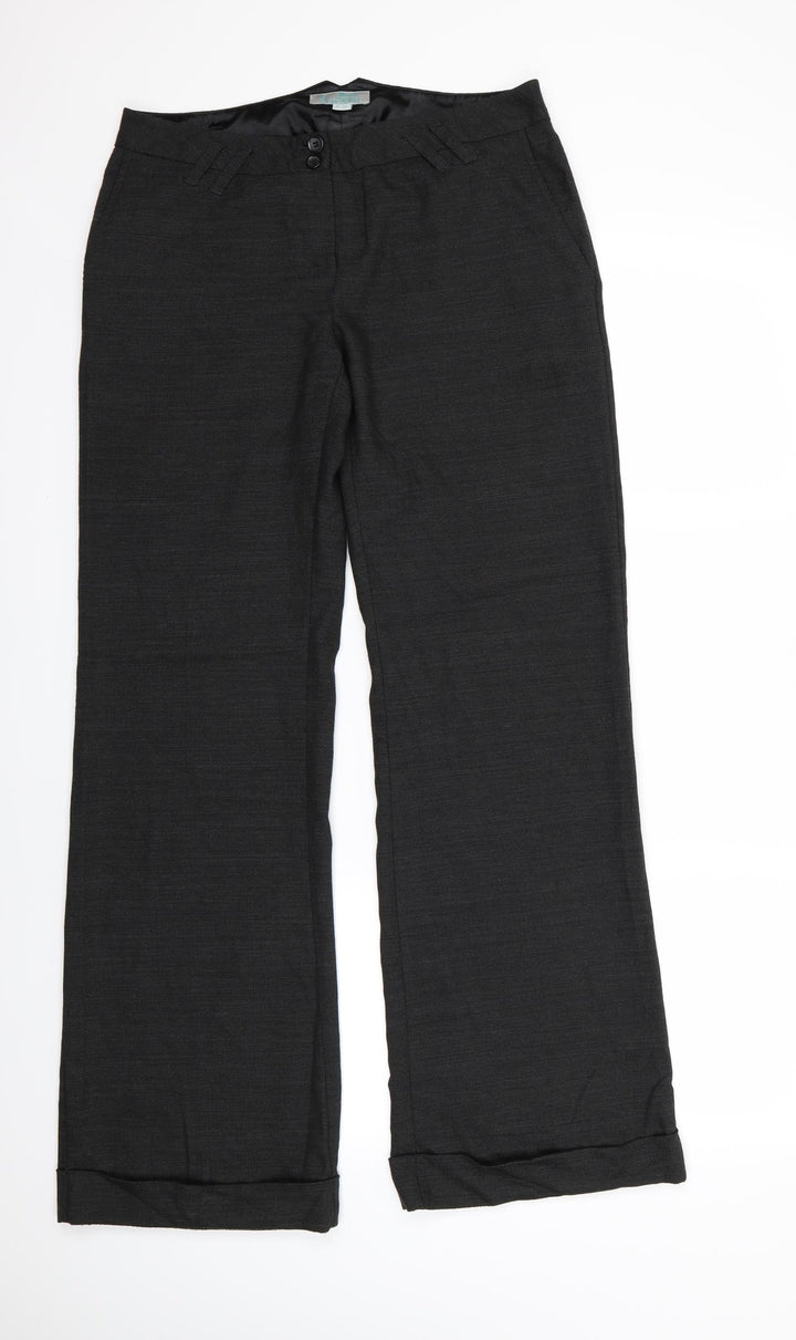 Monsoon Womens Grey  Rayon Dress Pants Trousers Size 12 L31 in