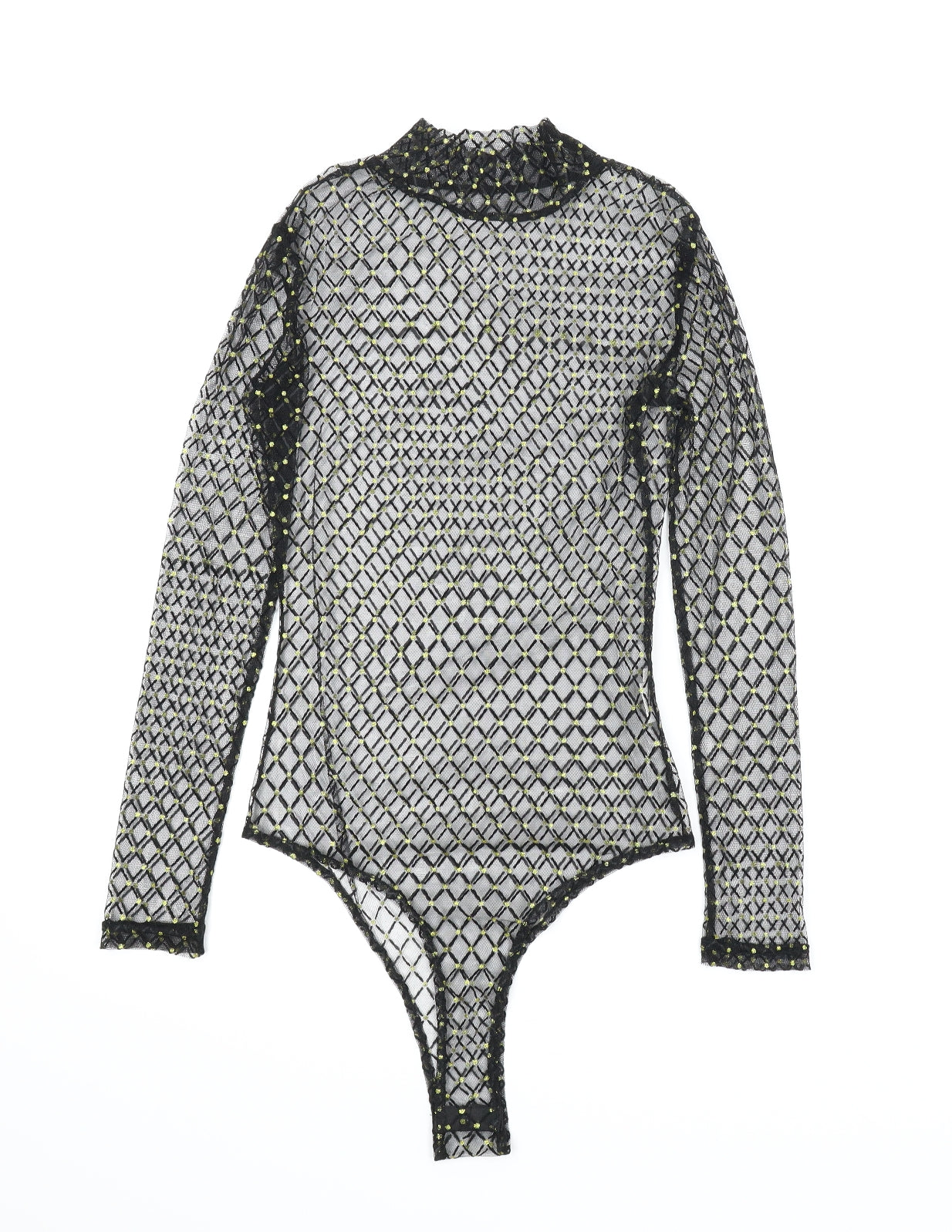 Preworn Womens Clear Argyle/Diamond  Leotard One-Piece Size M