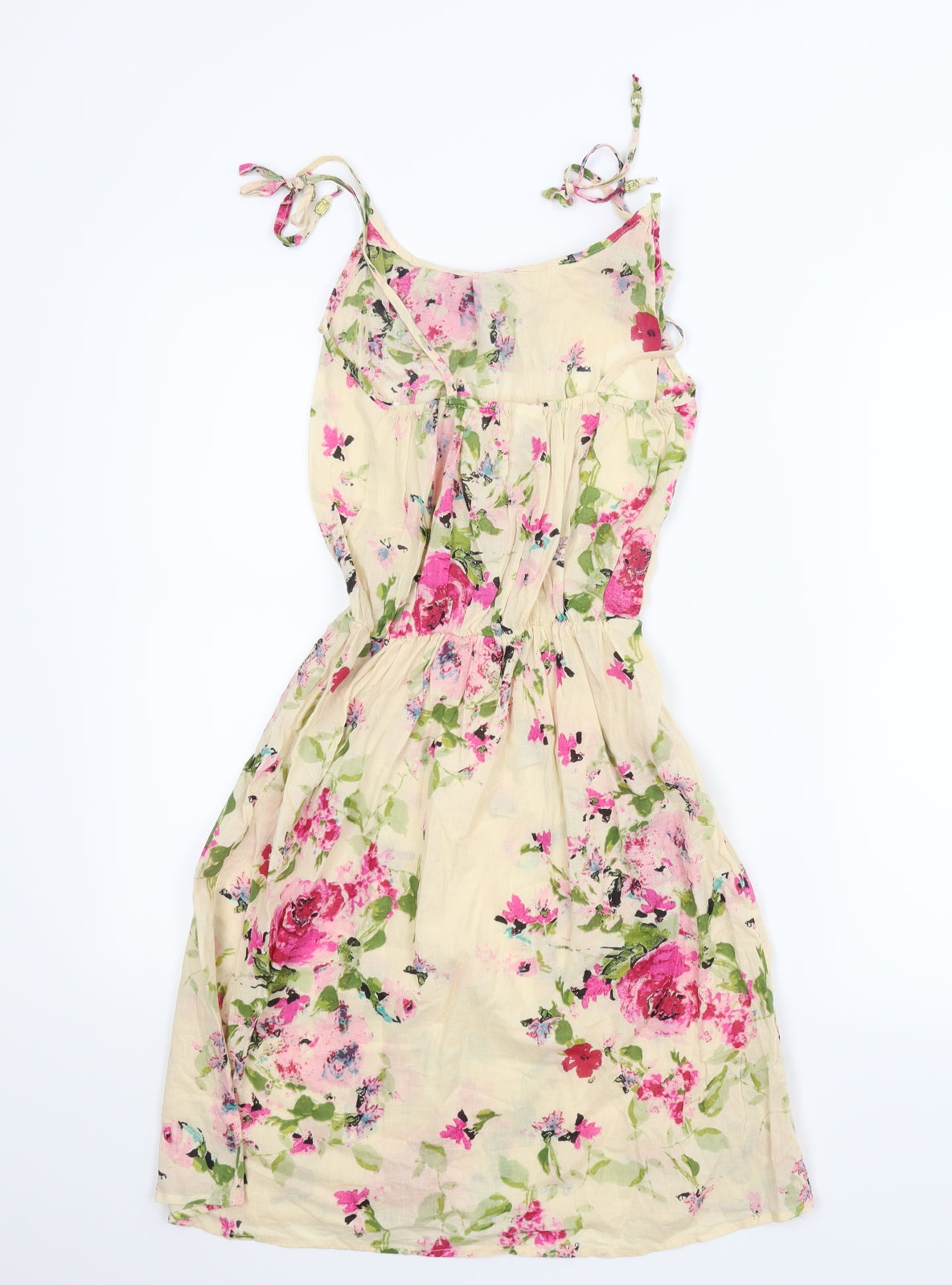 Ocean Club Womens Ivory Floral  A-Line  Size 8