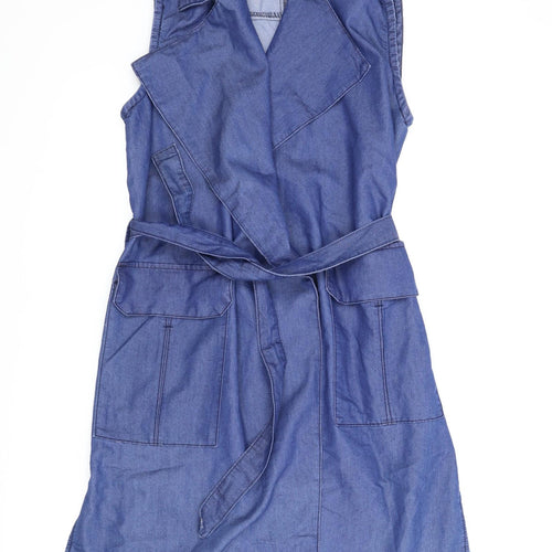 Boohoo Womens Blue  Denim Shirt Dress  Size 10
