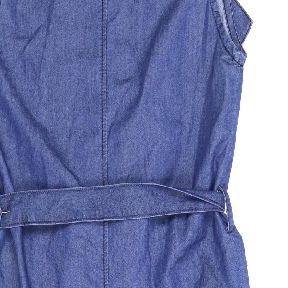 Boohoo Womens Blue  Denim Shirt Dress  Size 10