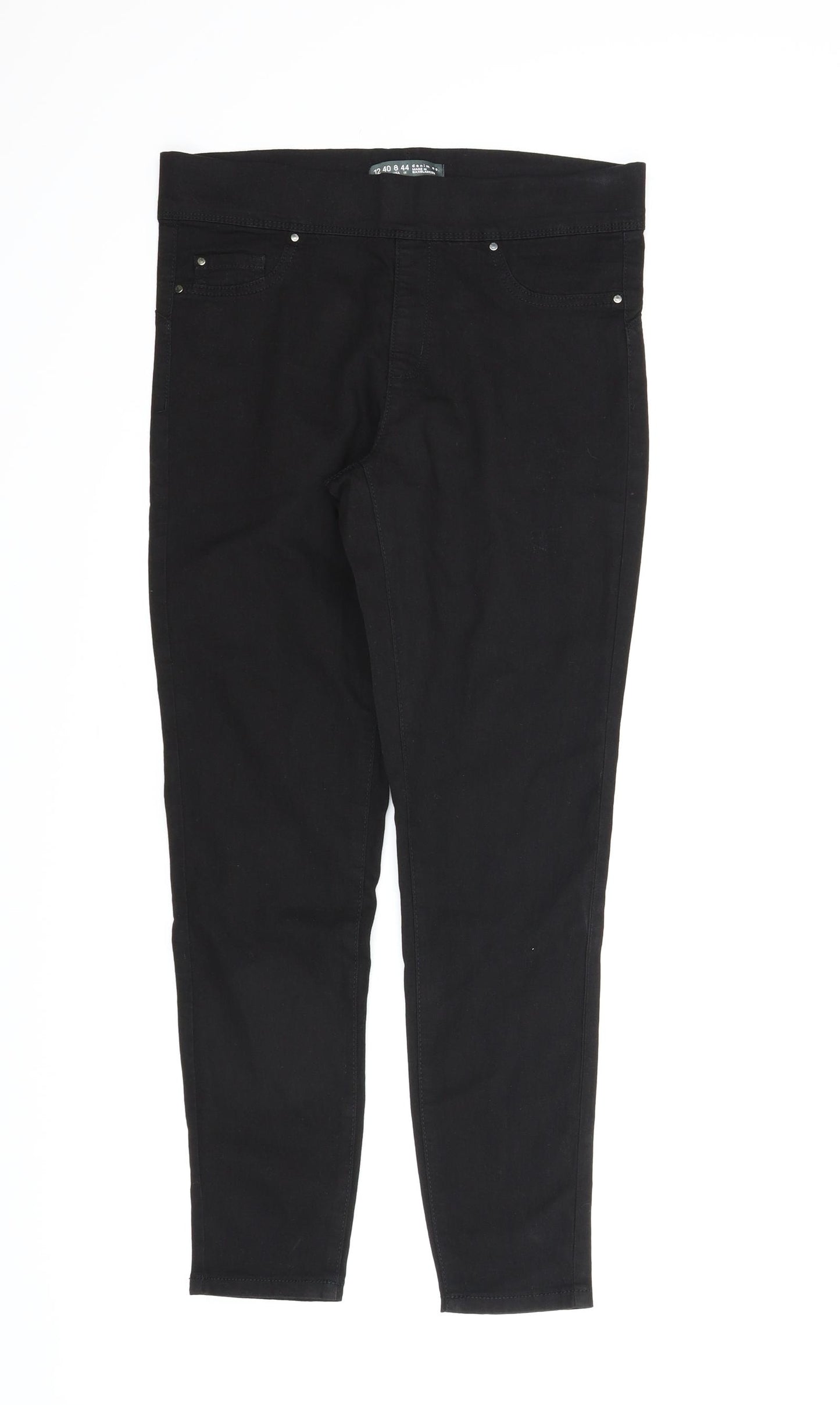 Denim Co Womens Black   Jegging Leggings Size 12 L26 in