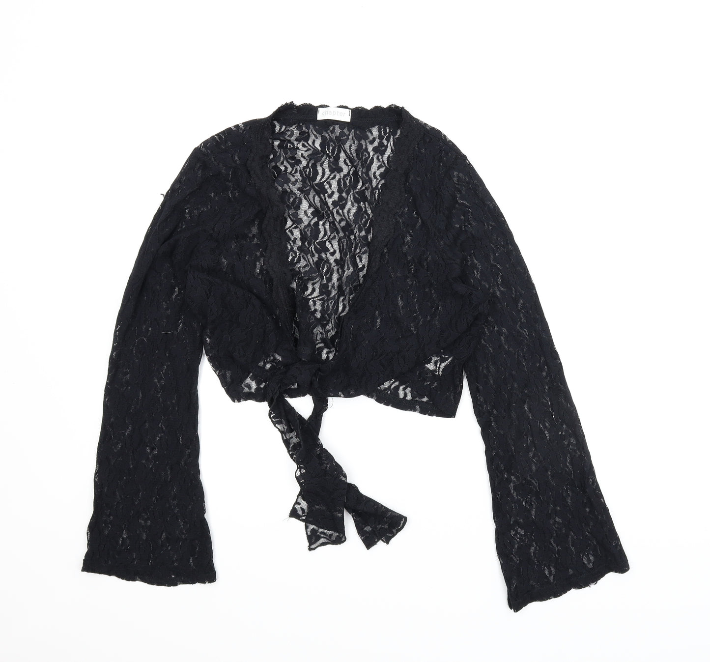 Chapter Womens Black Floral  Cardigan Jumper Size 20
