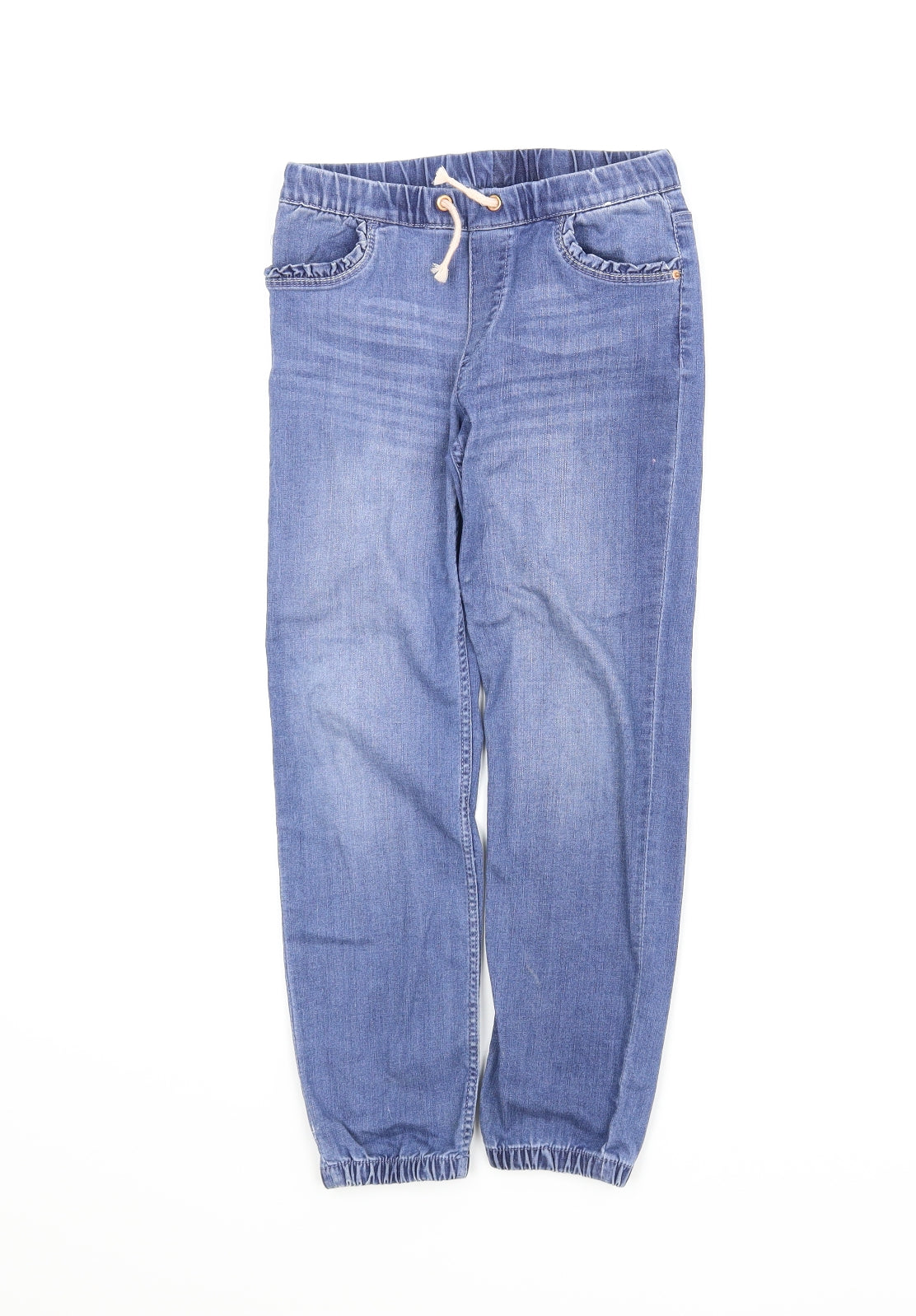 H&M Girls Blue  Denim Tapered Jeans Size 7 Years