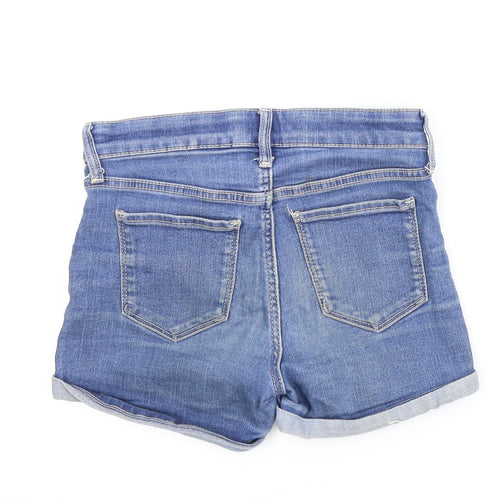 Preworn Girls Blue  Denim Boyfriend Shorts Size 8 Years