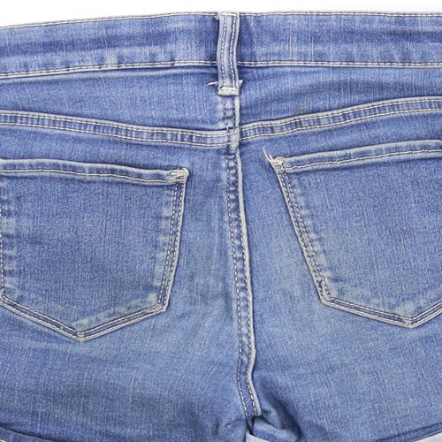 Preworn Girls Blue  Denim Boyfriend Shorts Size 8 Years