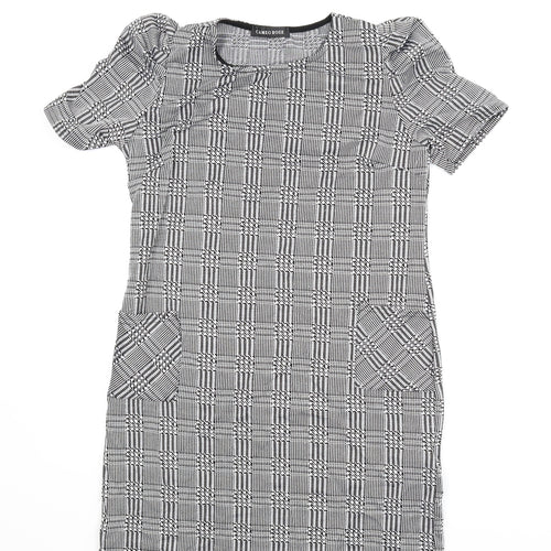 Cameo Rose Womens Grey Check  Shift  Size 10