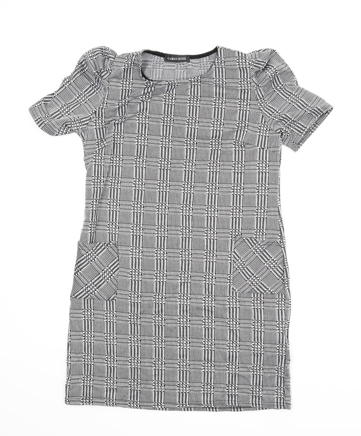 Cameo Rose Womens Grey Check Shift Size 10