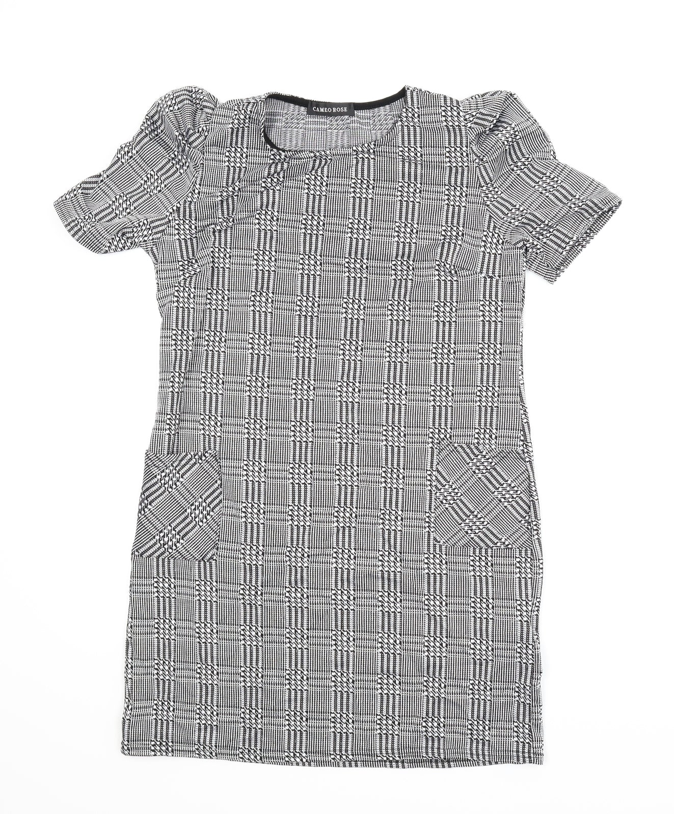 Cameo Rose Womens Grey Check  Shift  Size 10