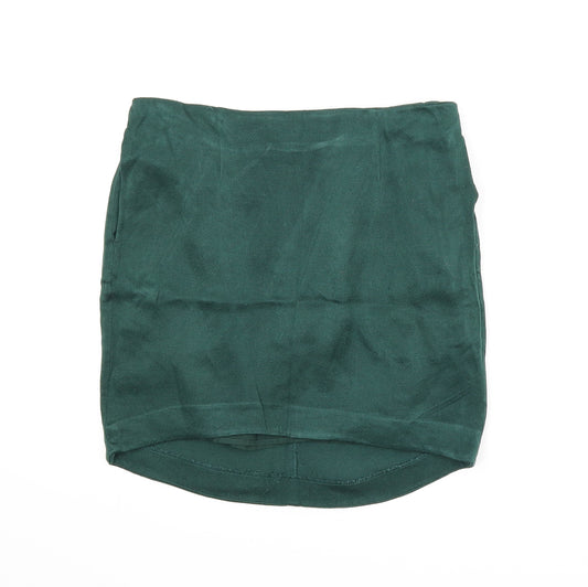 Front view of Forever 21 women’s green straight & pencil skirt, size S