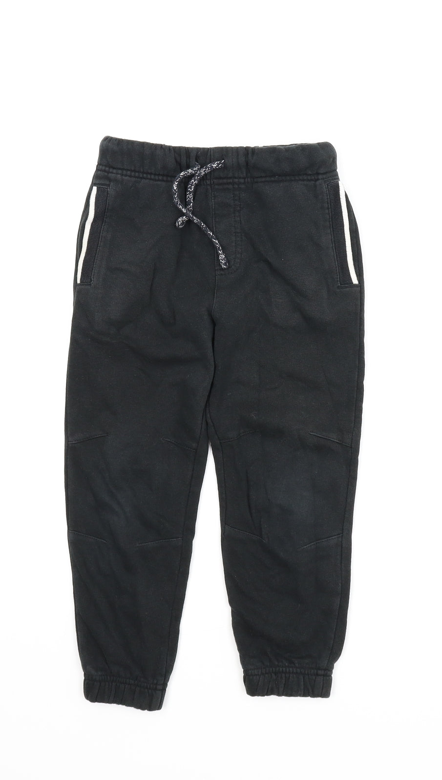 Preworn Boys Black   Sweatpants Trousers Size 5-6 Years