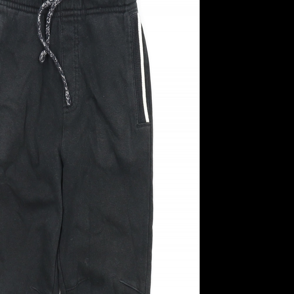 Preworn Boys Black   Sweatpants Trousers Size 5-6 Years
