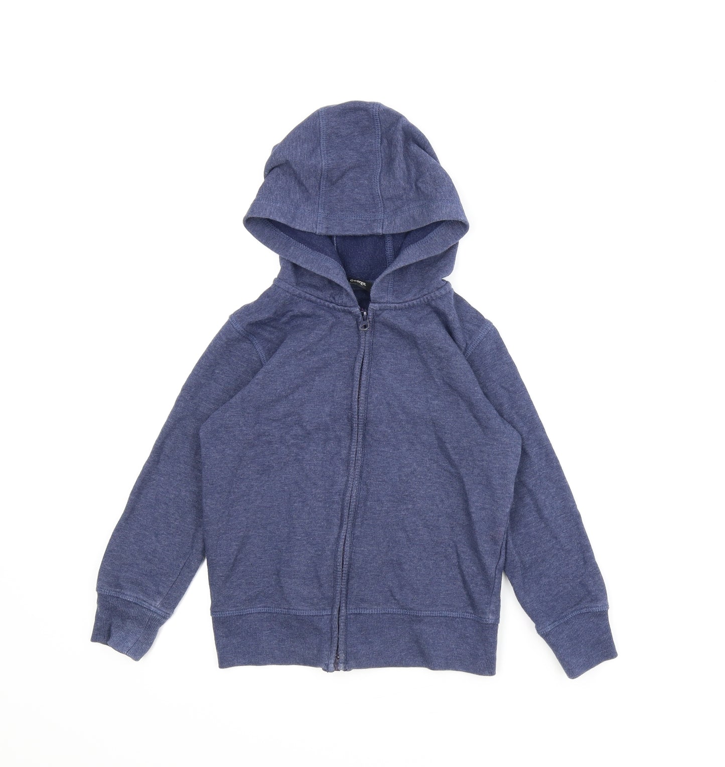 George Boys Blue   Full Zip Hoodie Size 5-6 Years