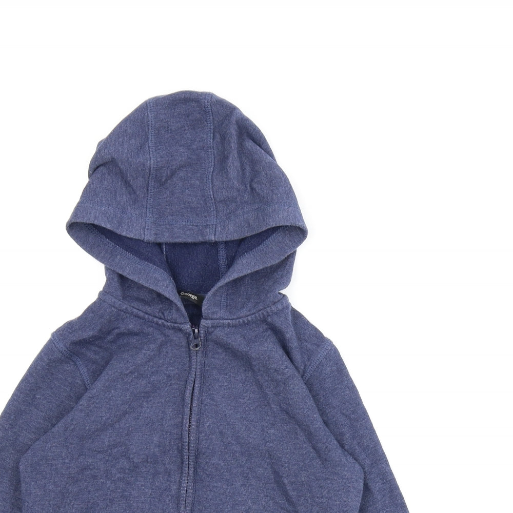 George Boys Blue   Full Zip Hoodie Size 5-6 Years