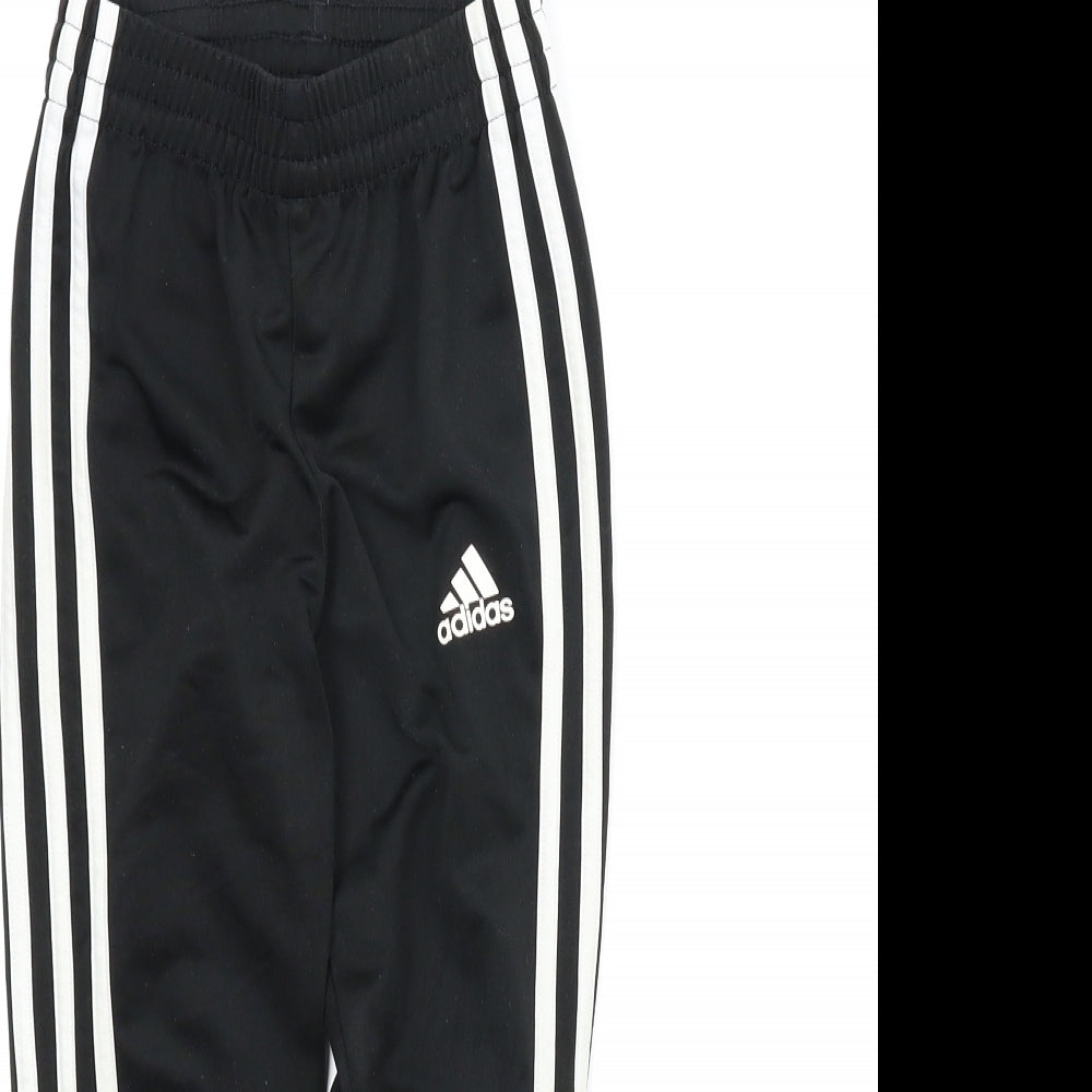 adidas Boys Black   Sweatpants Trousers Size 4-5 Years