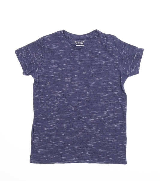 Front view of Primark boys’ blue basic t-shirt, size 10, years