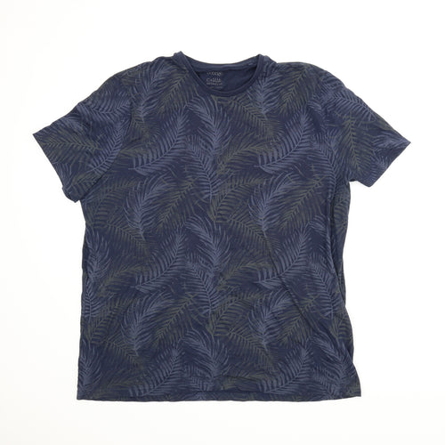 George Mens Blue Floral   T-Shirt Size 2XL