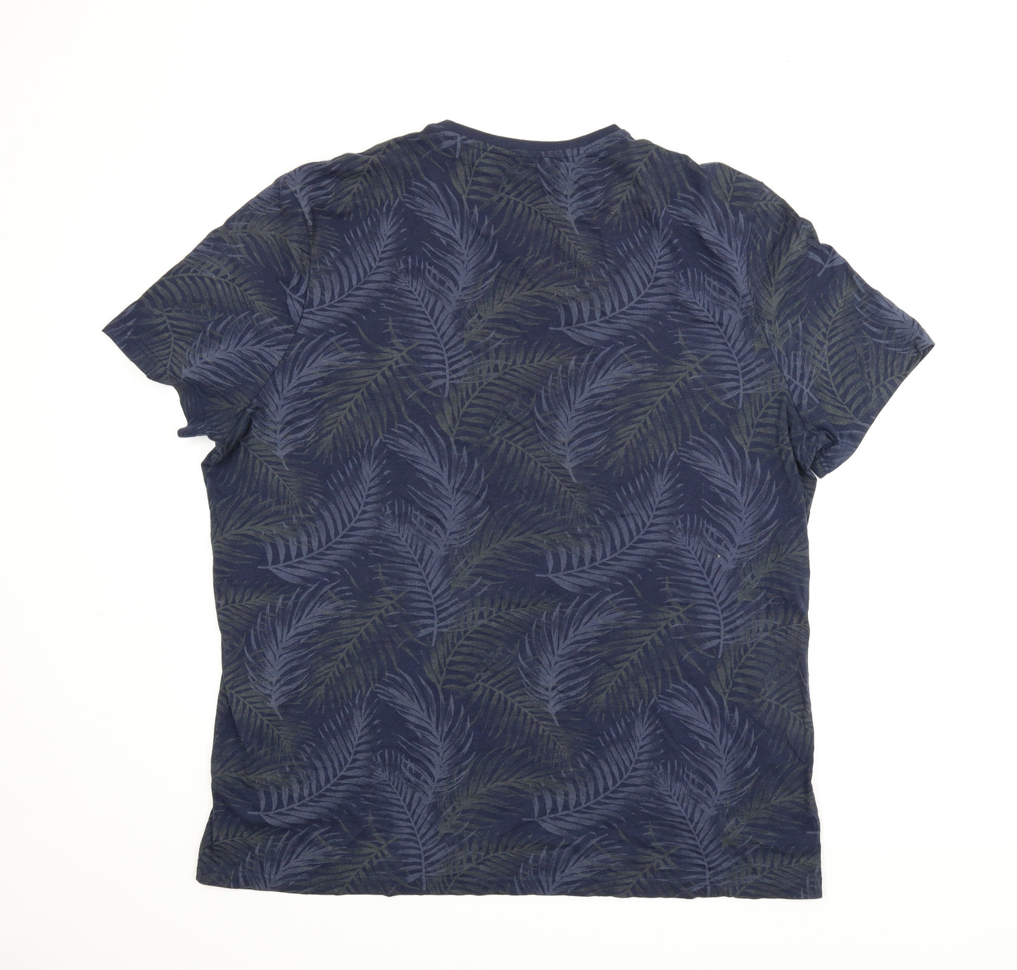 George Mens Blue Floral   T-Shirt Size 2XL