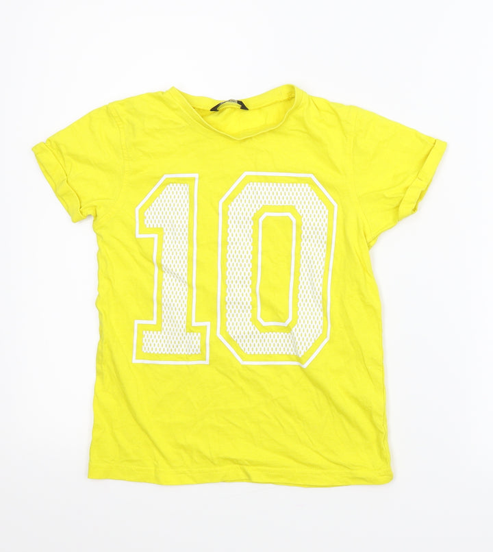 George Boys Yellow   Basic T-Shirt Size 8-9 Years