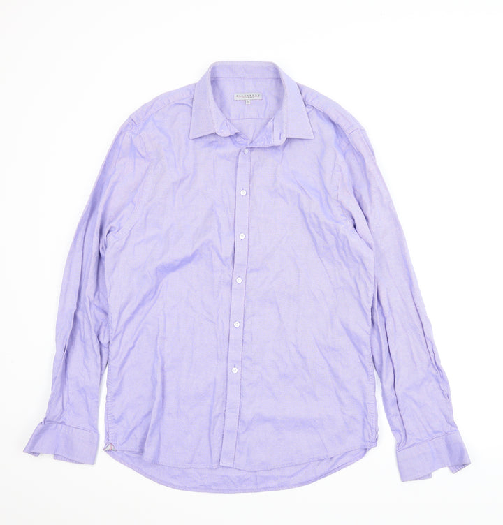 Alexandre Mens Blue Button-Up Size 16.5
