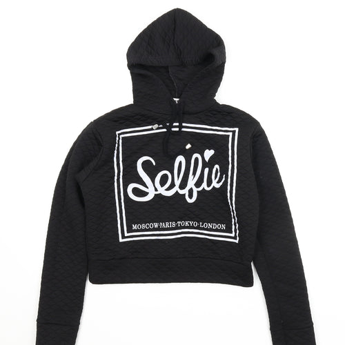 Sleek Girls Black   Pullover Hoodie Size M