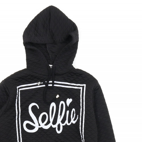 Sleek Girls Black   Pullover Hoodie Size M