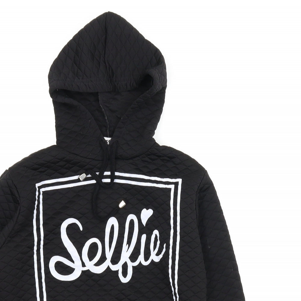 Sleek Girls Black   Pullover Hoodie Size M
