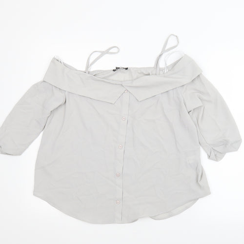 Select Womens Grey   Camisole Blouse Size 14