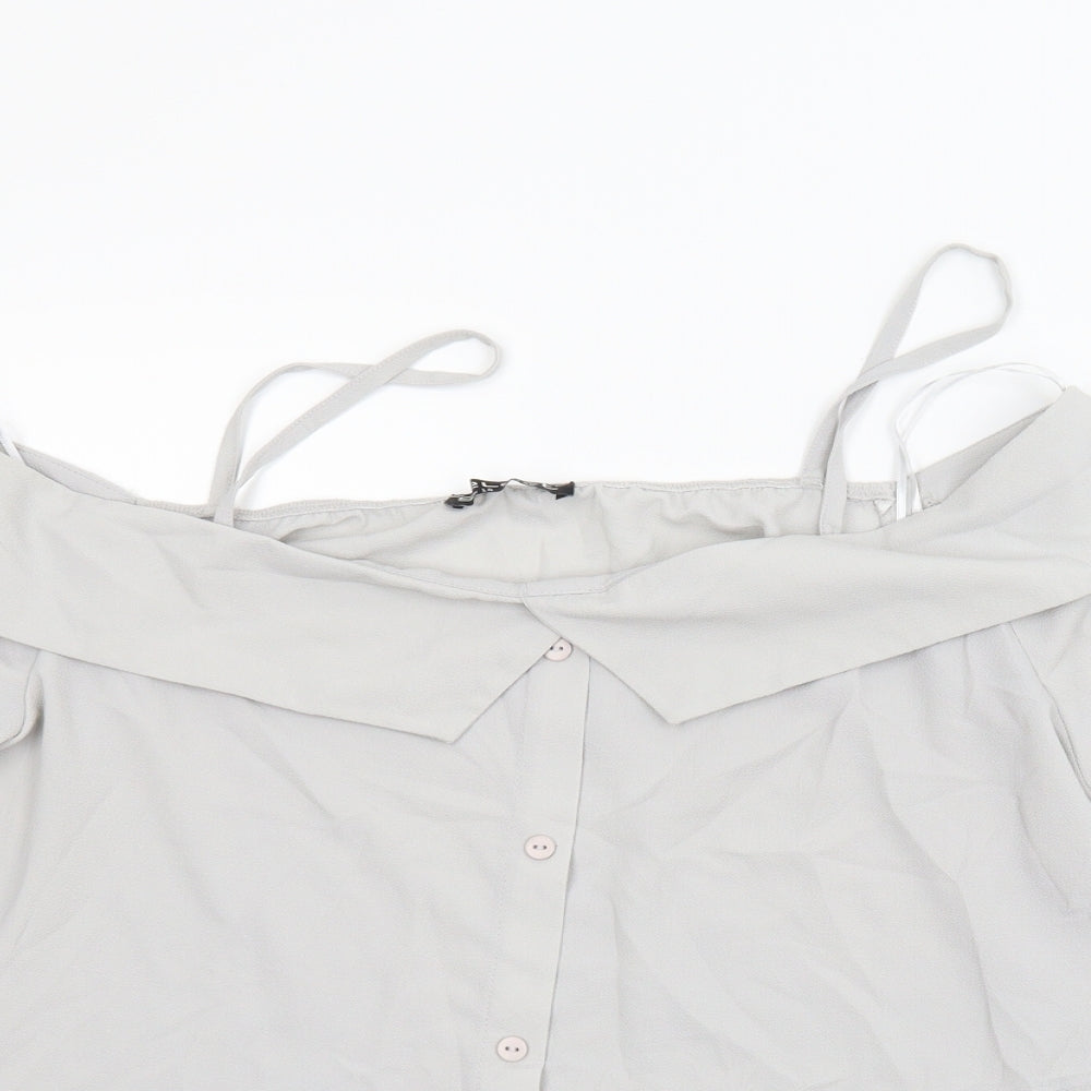 Select Womens Grey   Camisole Blouse Size 14