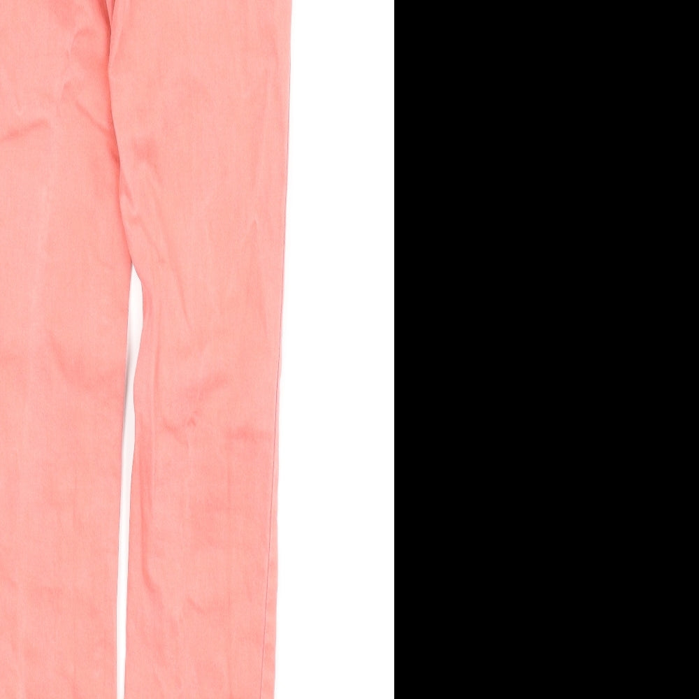 Queen Hearts Womens Pink  Denim Skinny Jeans Size XS L25 in