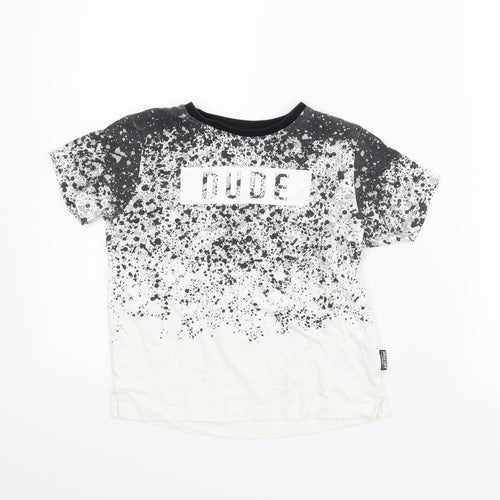 Primark Boys Grey   Basic T-Shirt Size 5-6 Years  - Flecked