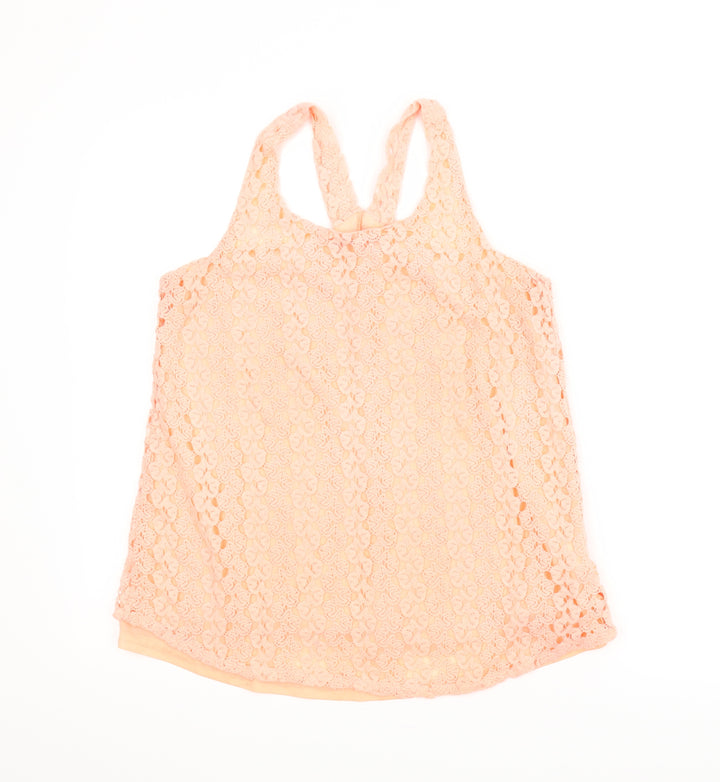 Quiz Womens Orange Floral Basic Blouse Size S