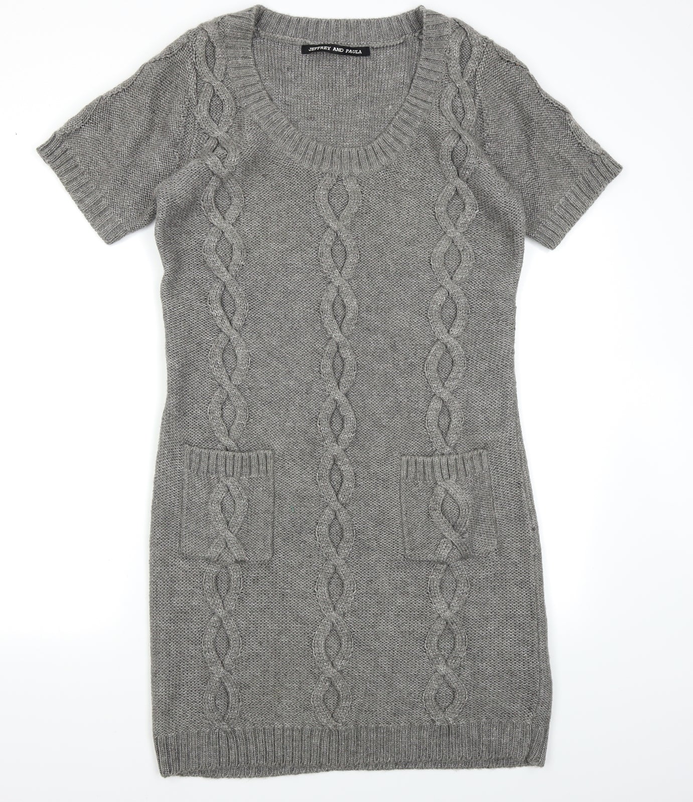 Jeffrey and Paula Womens Grey  Knit Jumper Dress  Size 12