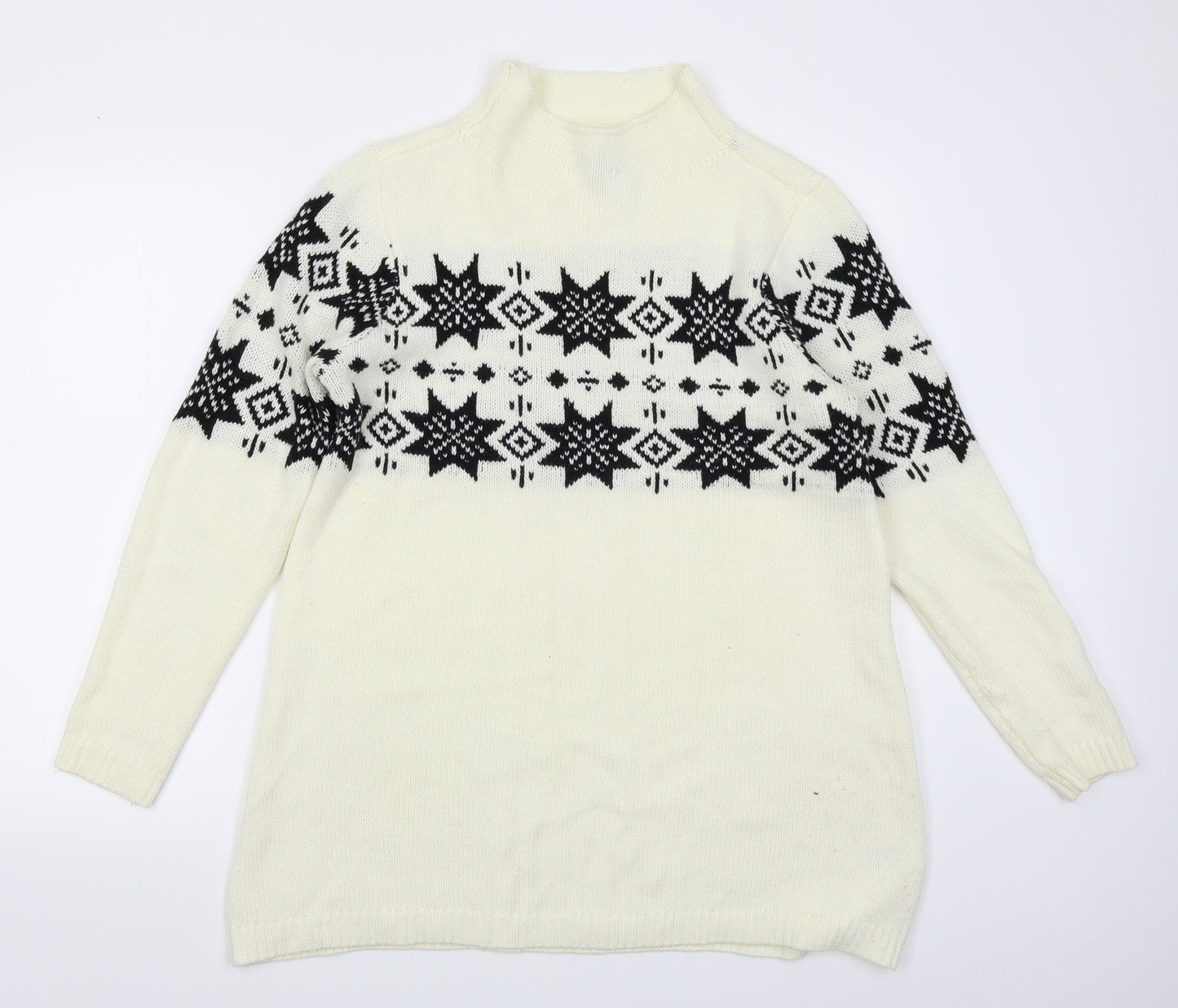 H&M Mens White  Knit Pullover Jumper Size M