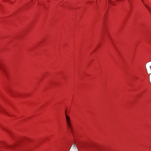 UEFA Euro 2016 Boys Red Colourblock  Sweat Shorts Size 7-8 Years - Spain