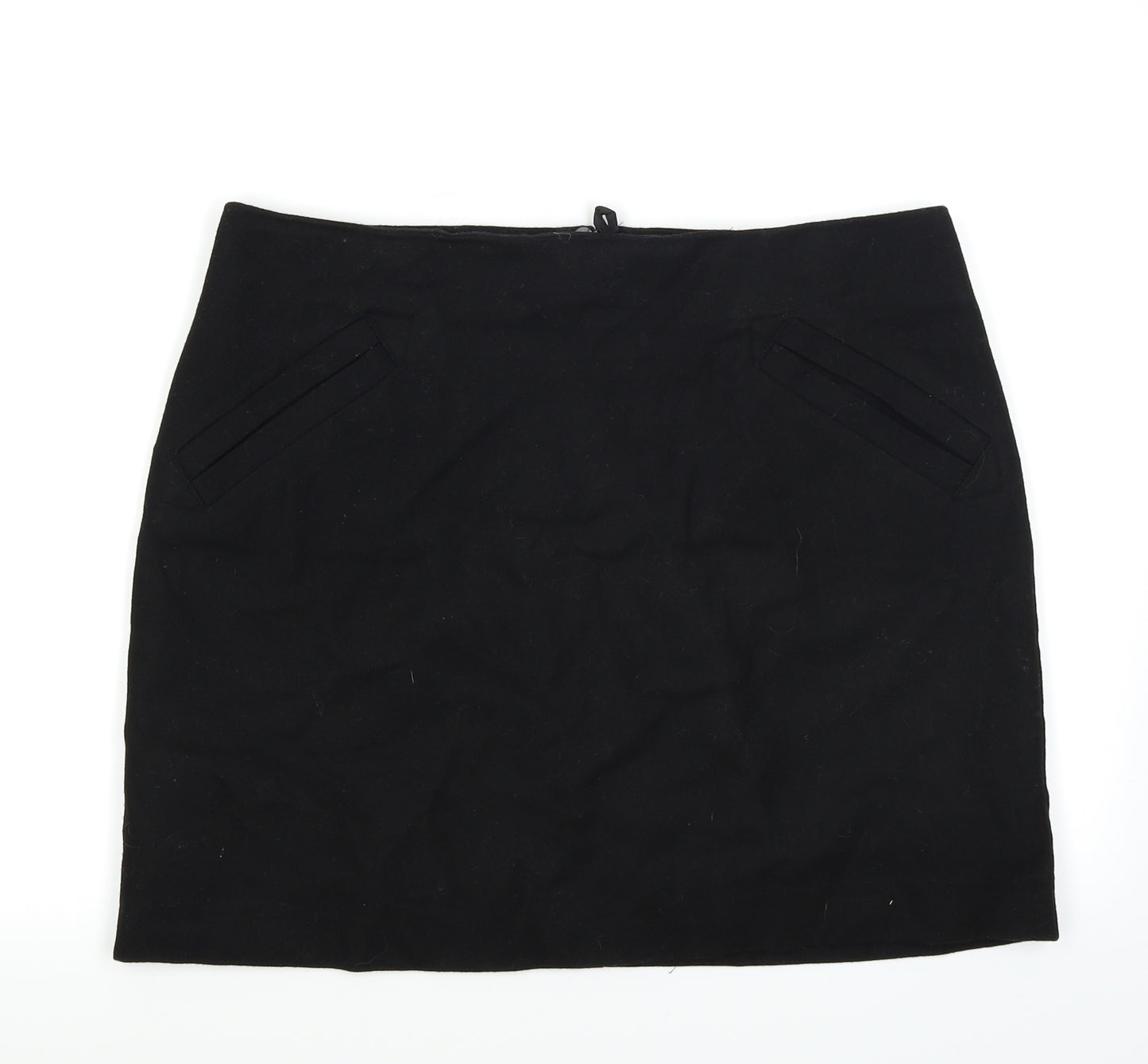 H&M Womens Black   A-Line Skirt Size 16