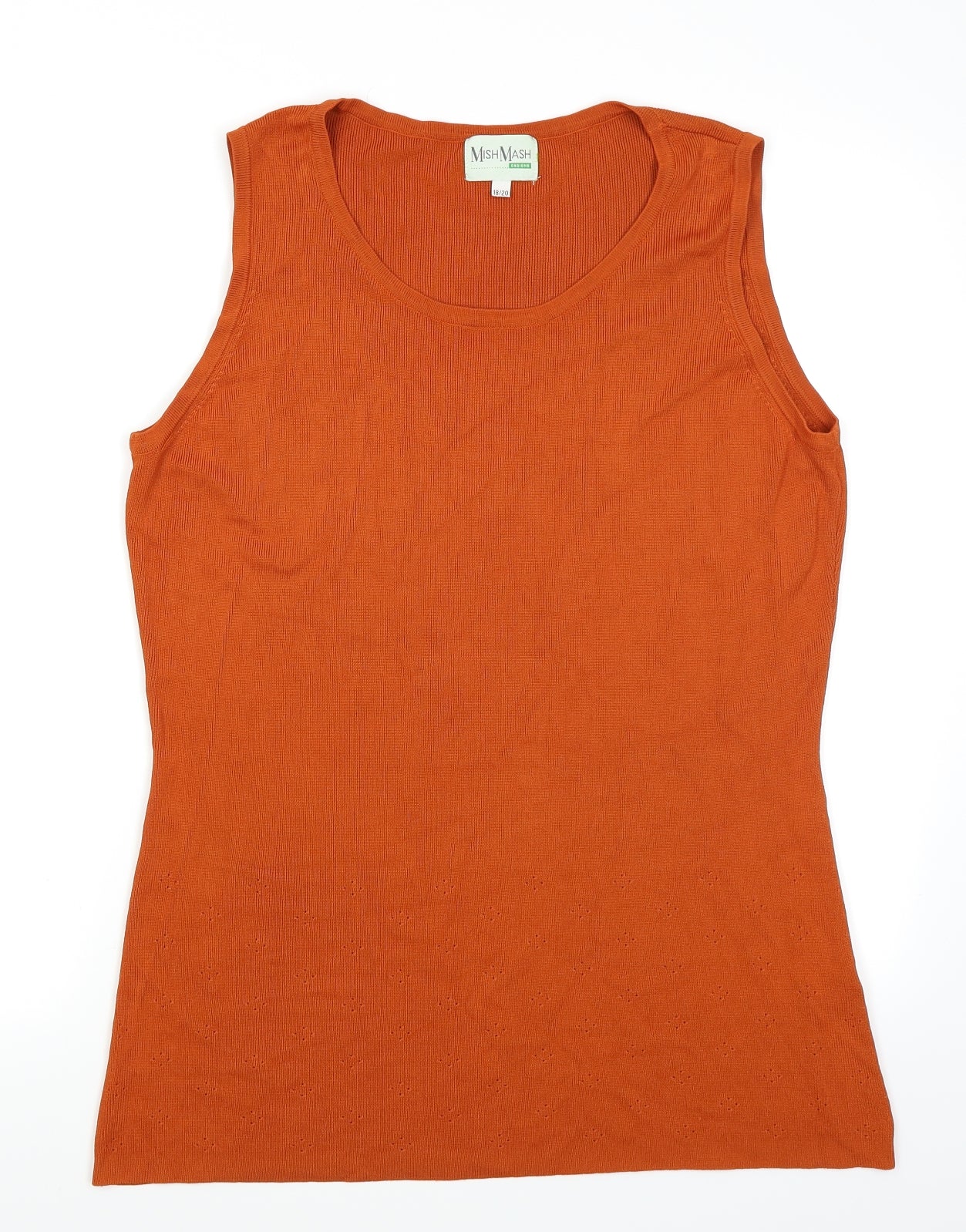 Mish Mash Womens Orange   Basic Tank Size 18
