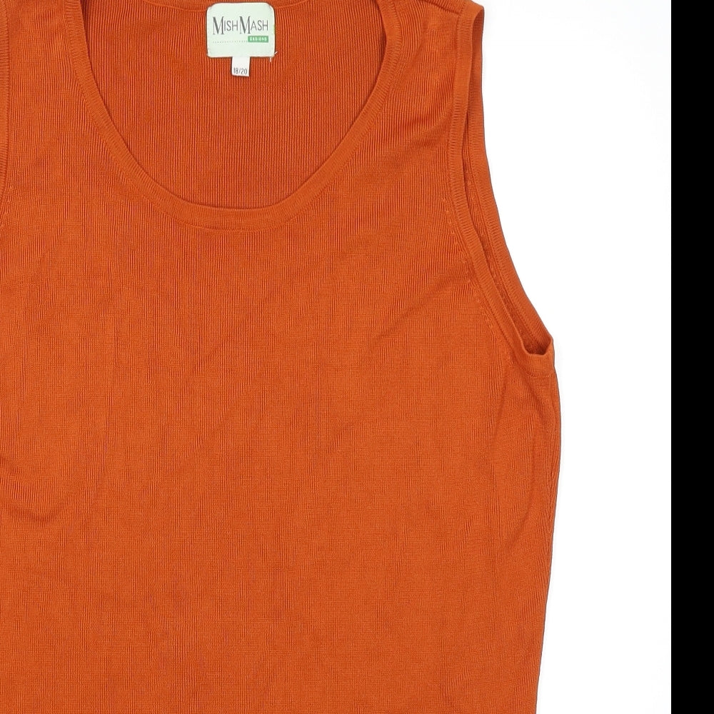 Mish Mash Womens Orange   Basic Tank Size 18