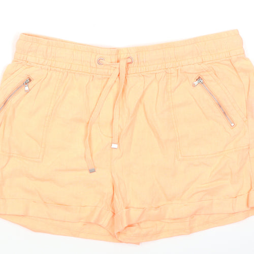 George Womens Orange   Cargo Shorts Size 10