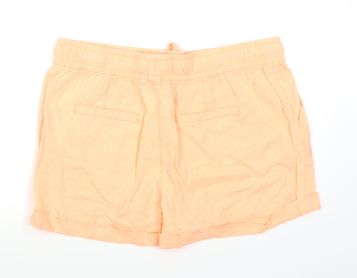 George Womens Orange   Cargo Shorts Size 10