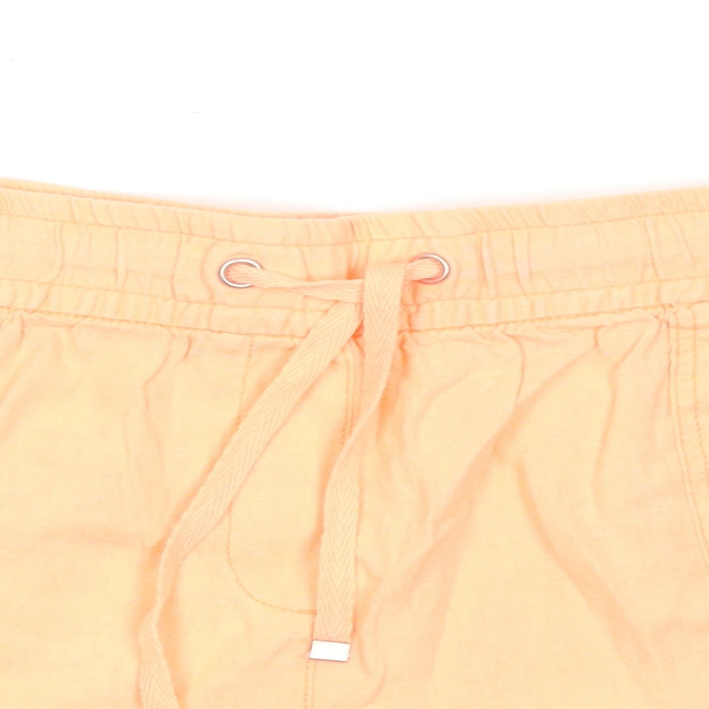 George Womens Orange   Cargo Shorts Size 10