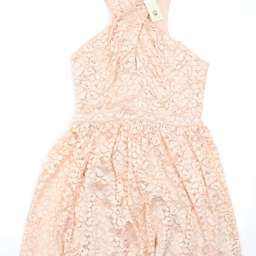 River Island Womens Pink   Skater Dress  Size 14