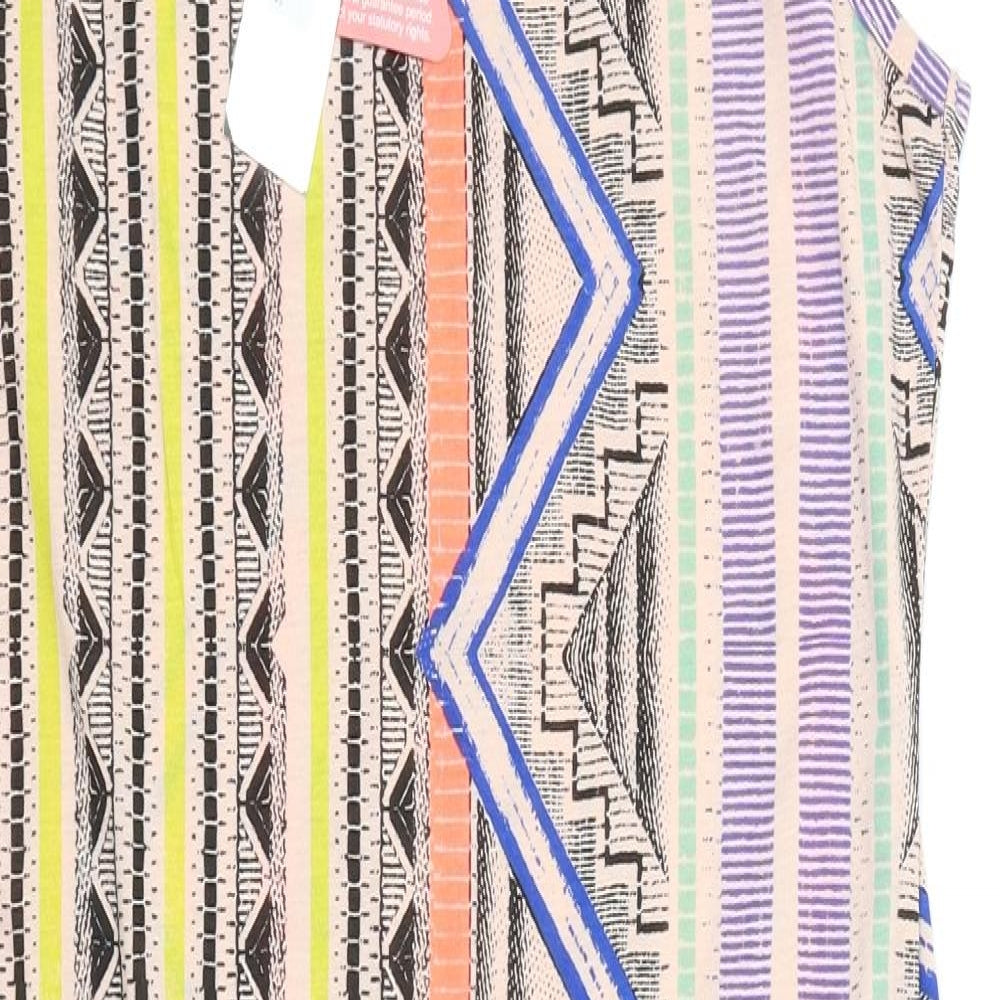 Glamorous Womens Pink Striped  Maxi  Size 14  - Aztec Print