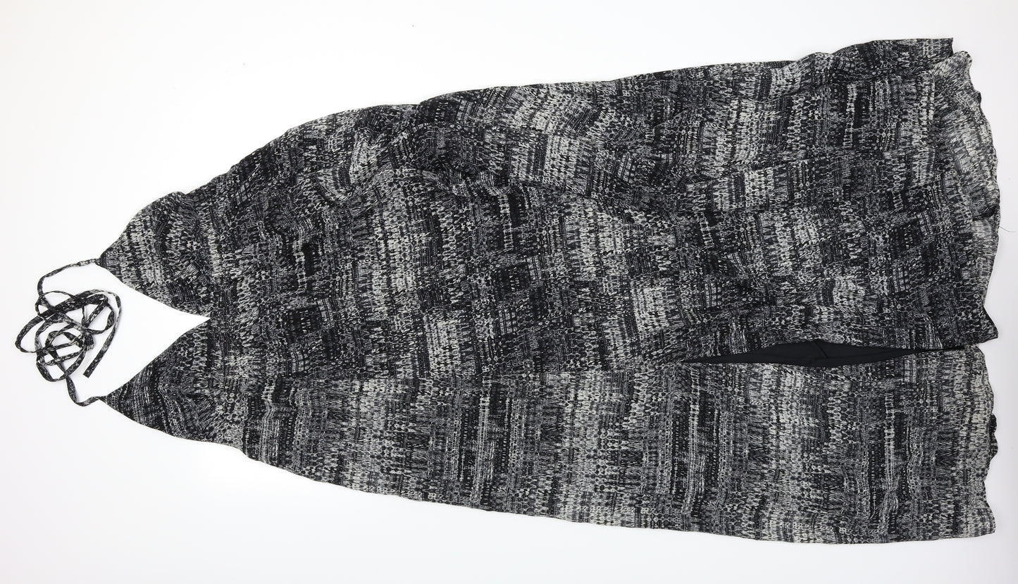 H&M Womens Black Geometric  Maxi  Size 14  - Multiway