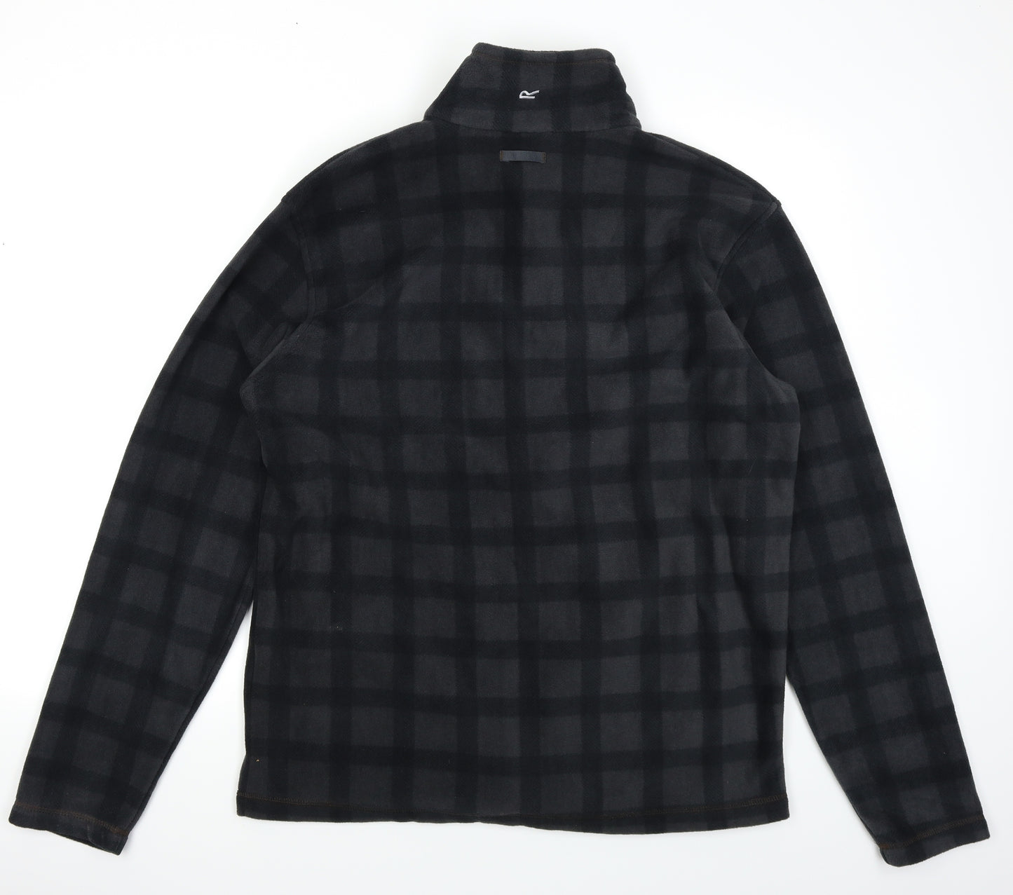 Regatta Mens Green Check Fleece Full Zip Sweatshirt Size L