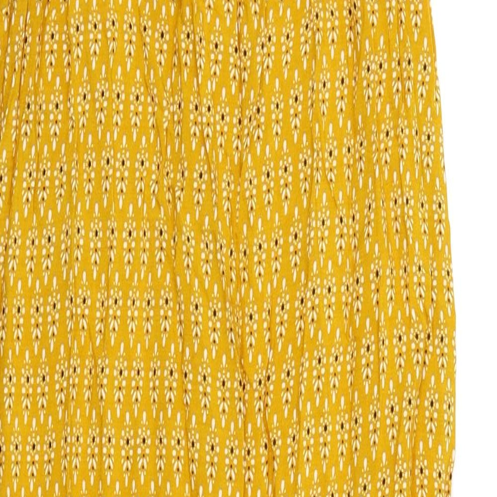 Primark Womens Yellow Batik  Slip Dress  Size 12